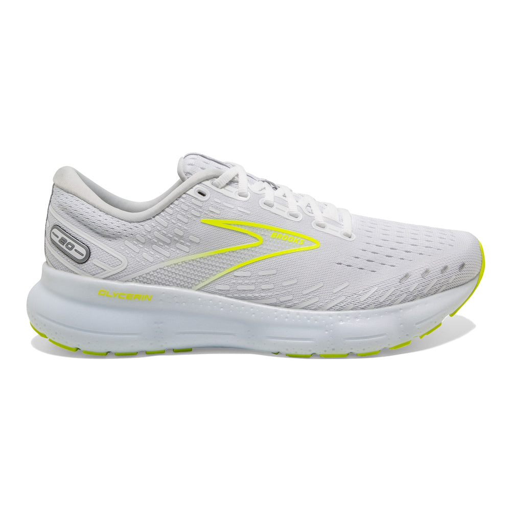 Men's Brooks Glycerin 20, White/Nightlife, 11.5 D Medium