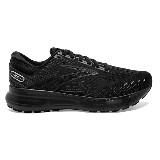 Men's Brooks Glycerin 20, Black/Black/Ebony, 8 2E Wide
