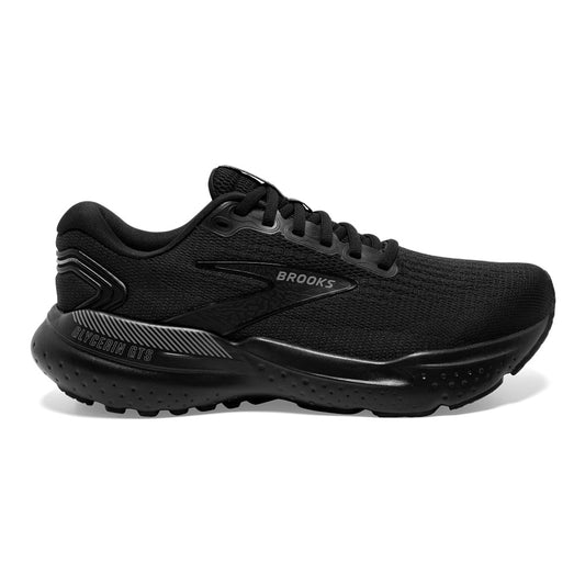Men's Brooks Glycerin GTS 21, Black/Black/Ebony, 10.5 2E Wide
