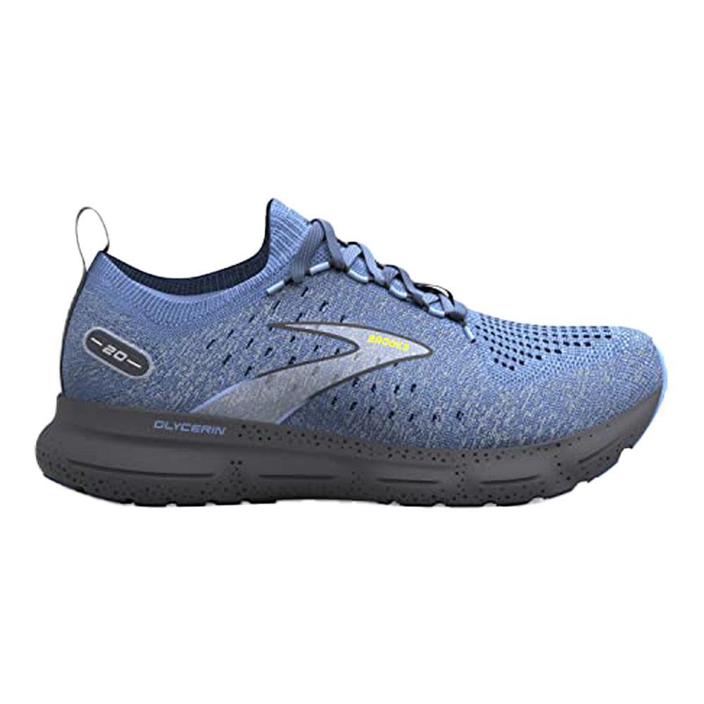 Men's Brooks Glycerin StealthFit 20, Light Blue/Nine Iron/Sulphur, 13 D Medium