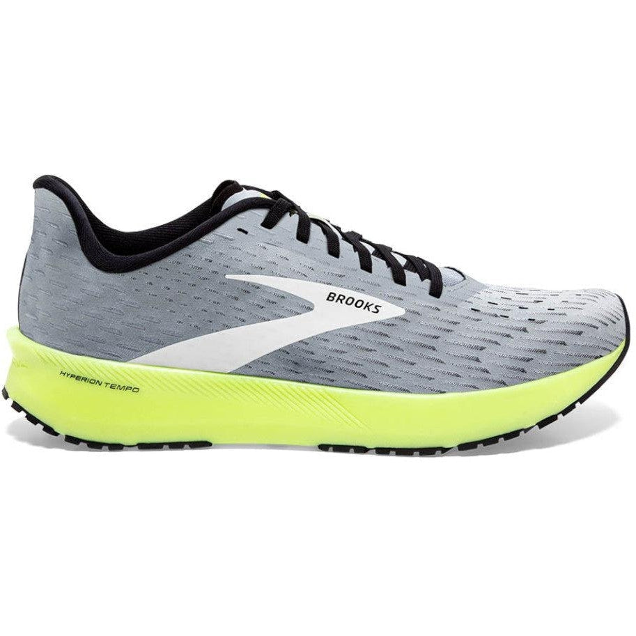 Men's Brooks Hyperion Tempo, Grey/Black/Nightlife, 9.5 D Medium