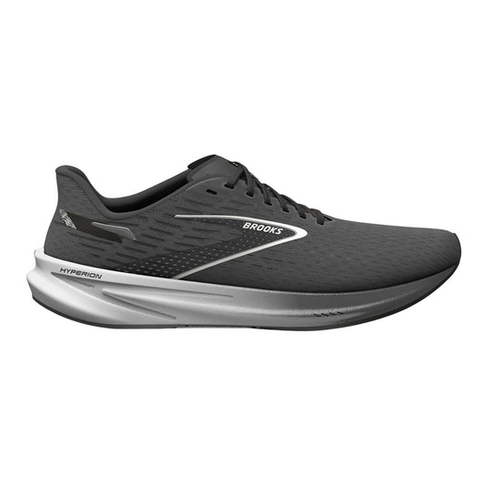 Men's Brooks Hyperion, Gunmetal/Black/White, 10.5 D Medium