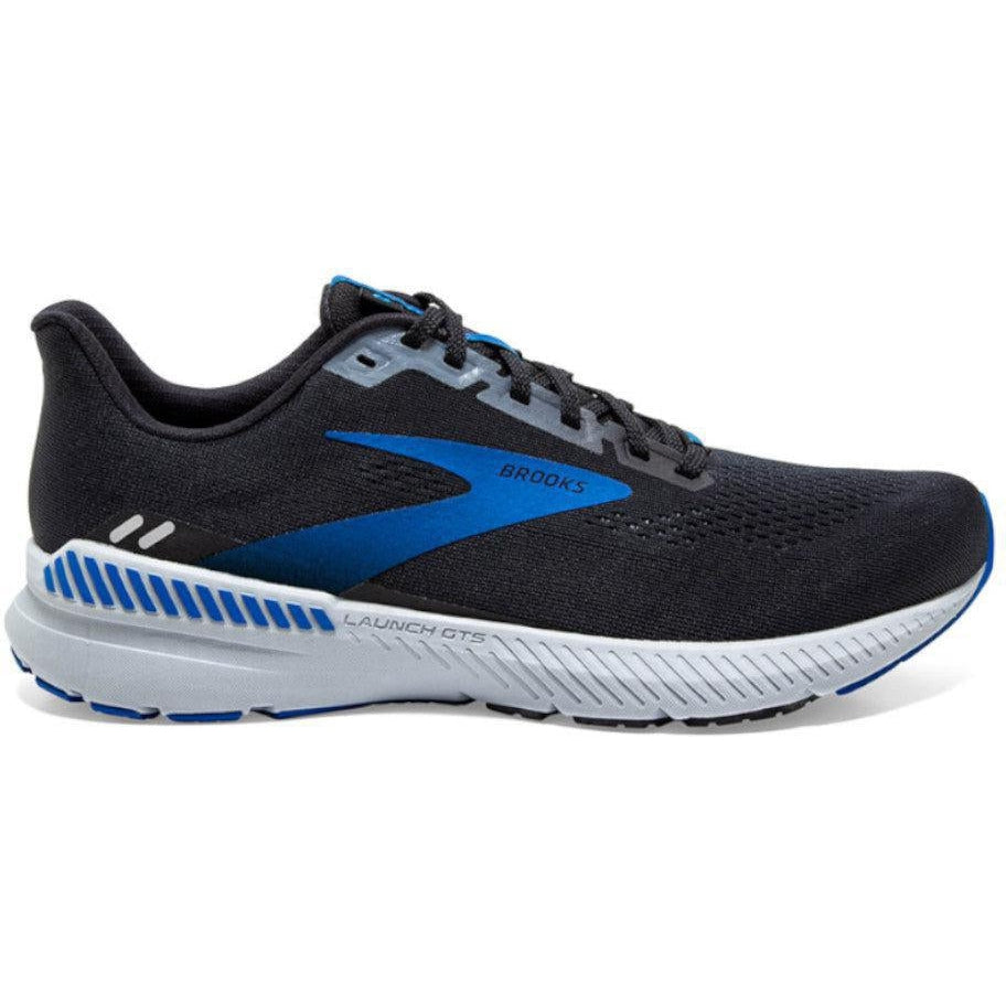 Men's Brooks Launch GTS 8, Black/Grey/Blue, 10.5 D Medium