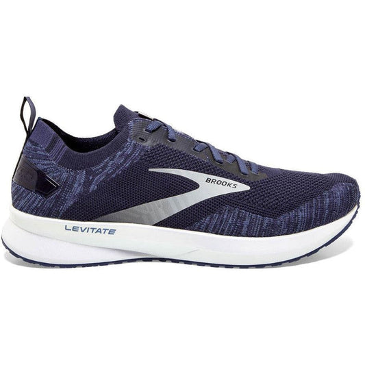 Men's Brooks Levitate 4, Navy/Grey/White, 9 D Medium