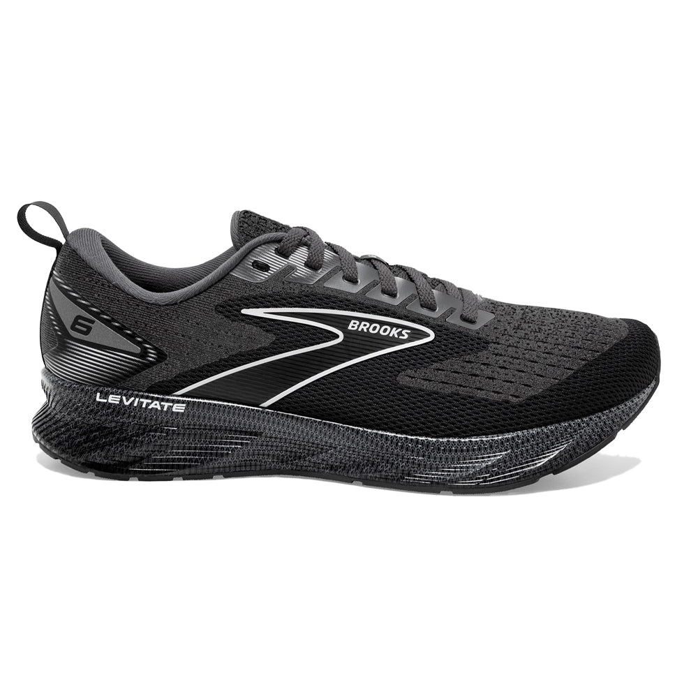 Men's Brooks Levitate 6, Blackened Pearl/Ebony/White, 11.5 D Medium