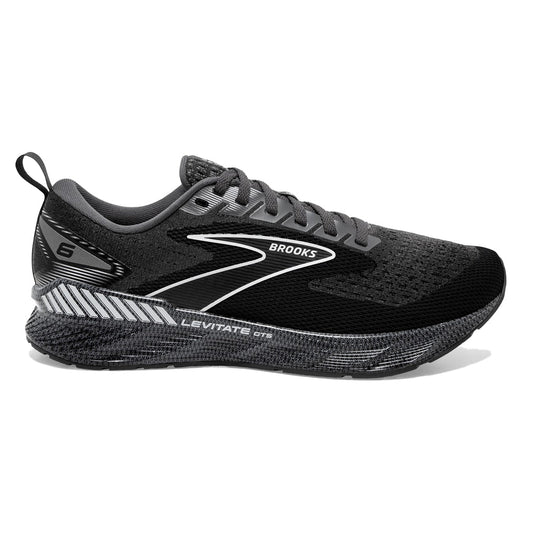 Men's Brooks Levitate GTS 6, Blackened Pearl/Ebony/White, 10 D Medium