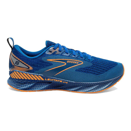 Men's Brooks Levitate GTS 6, Classic Blue/Orange, 11 D Medium