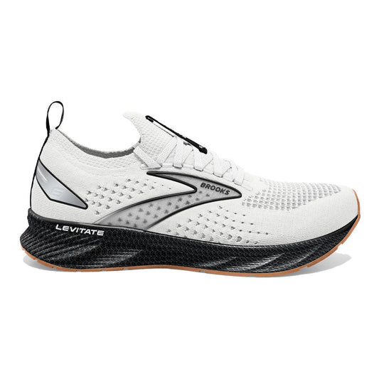 Men's Brooks Levitate StealthFit 6, White/Black, 11.5 D Medium