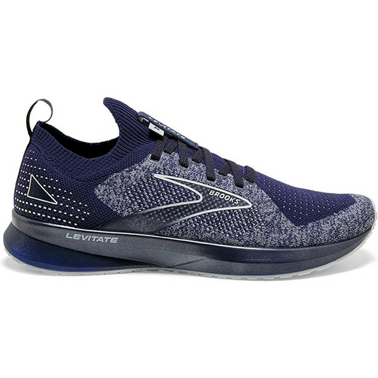 Men's Brooks Levitate Stealthfit 5, Peacoat/Grey, 12 D Medium