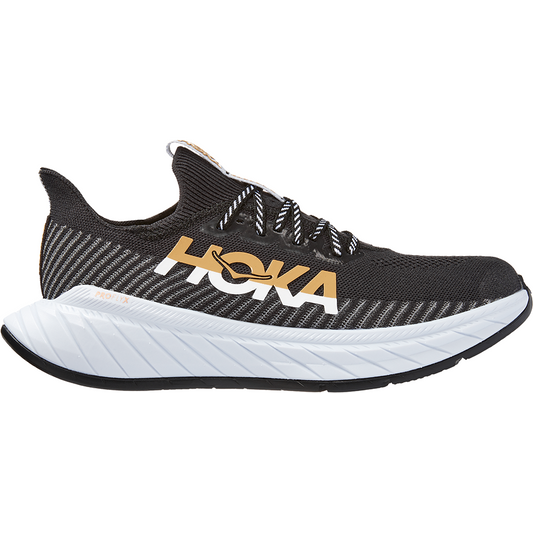 Men's Hoka One One Carbon X 3, Black/White, 11 D Medium