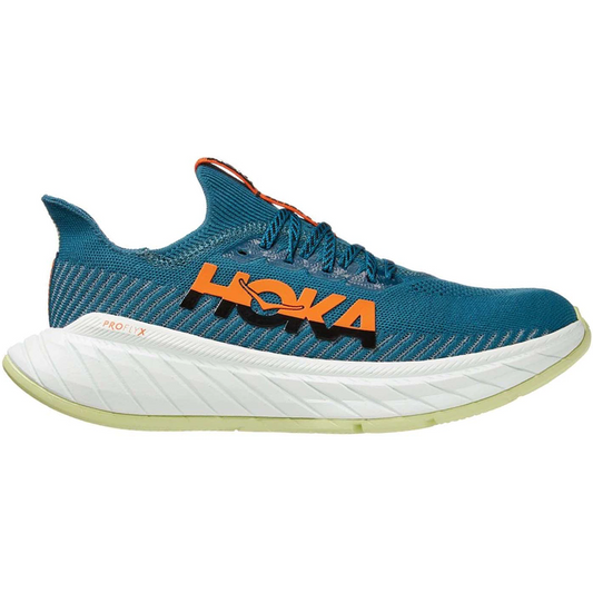 Men's Hoka One One Carbon X 3, Blue Coral/Black, 9 D Medium