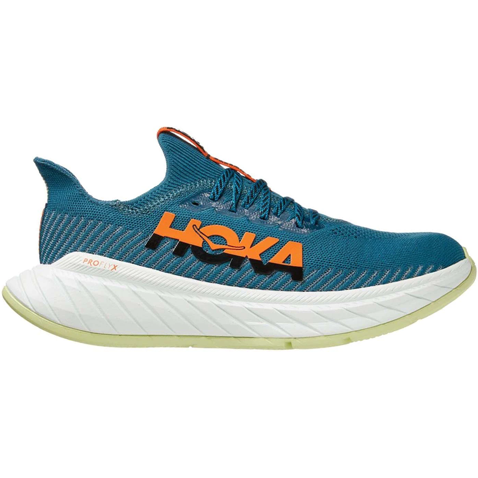 Men's Hoka One One Carbon X 3, Blue Coral/Black, 12 D Medium