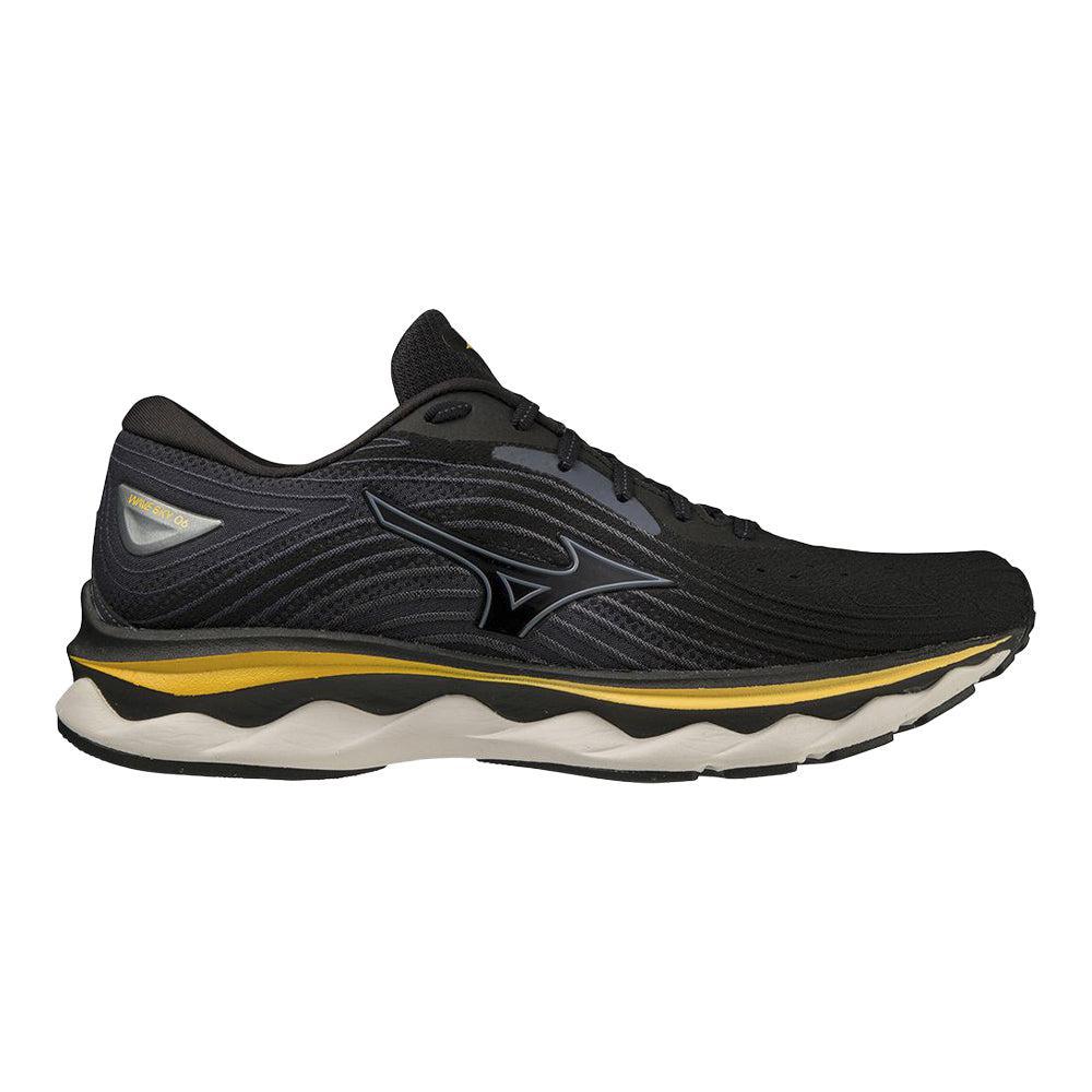Men's Mizuno Wave Sky 6, Black-Tradewinds, 9.5 D Medium