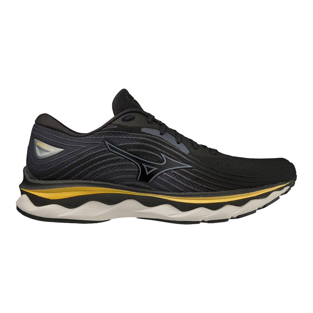 Men's Mizuno Wave Sky 6, Black-Tradewinds, 11 D Medium
