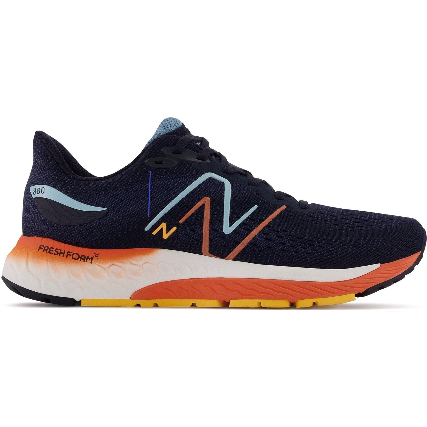 Men's New Balance Fresh Foam X 880v12, Eclipse/Vibrant Apricot, 13 D Medium