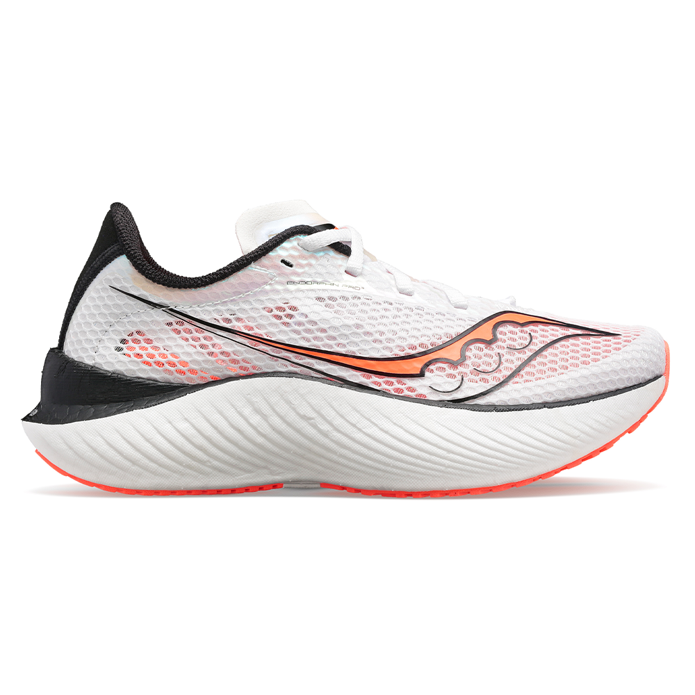 Men's Saucony Endorphin Pro 3, White/Black/Vizi, 10 D Medium