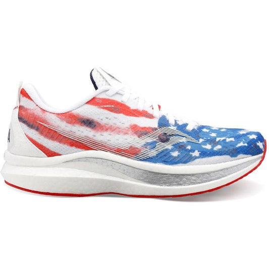 Men's Saucony Endorphin Speed 2, Red/White/Blue, 9 D Medium