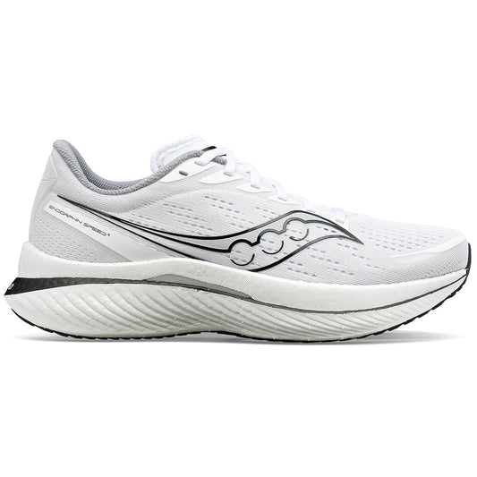 Men's Saucony Endorphin Speed 3, White/Black, 9 D Medium
