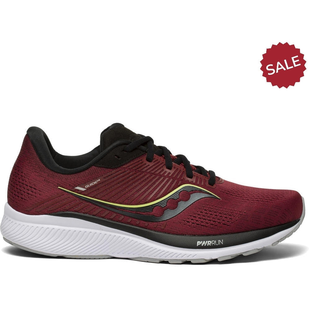 Men's Saucony Guide 14, Mulberry/Lime, 10.5 D Medium