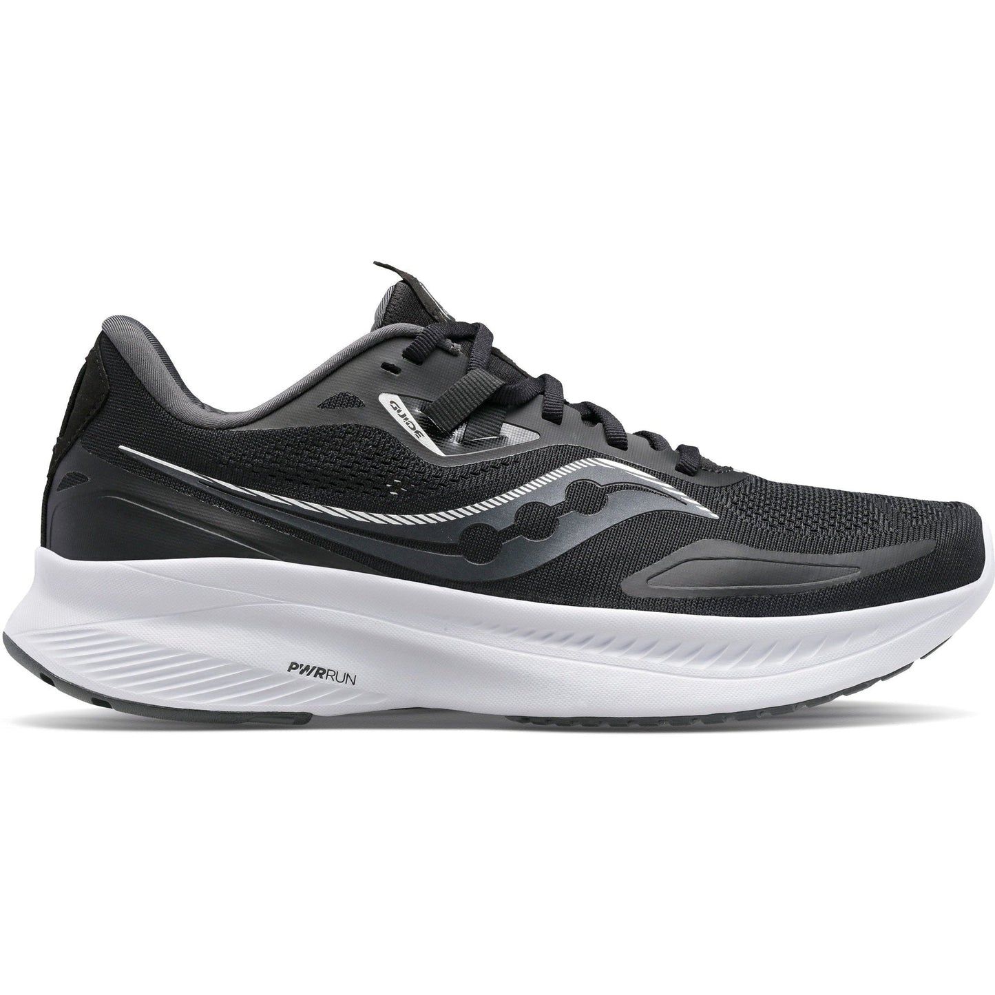 Men's Saucony Guide 15, Black/White, 12 2E Wide