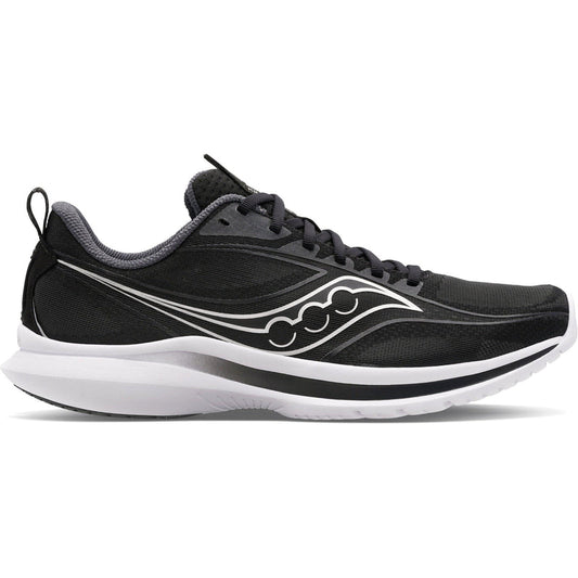 Men's Saucony Kinvara 13, Black/Silver, 7 D Medium