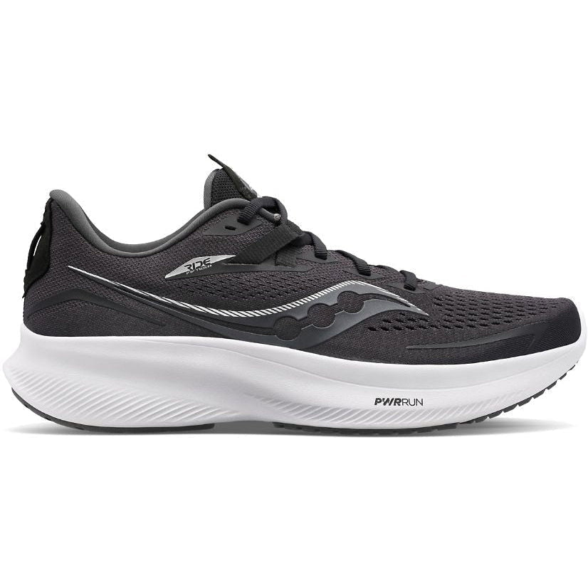 Men's Saucony Ride 15, Black/White, 11 D Medium