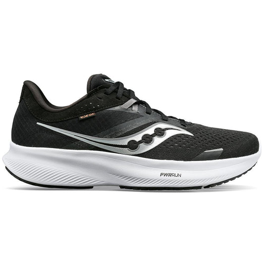 Men's Saucony Ride 16, Black/White, 10 2E Wide