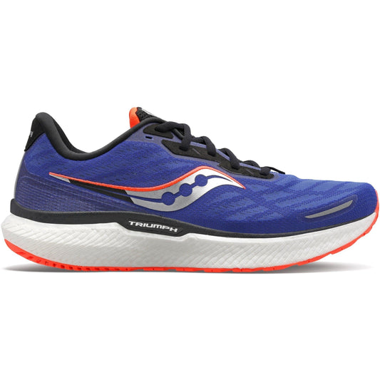 Men's Saucony Triumph 19, SAPPHIRE/VIZI RED, 11.5 D Medium