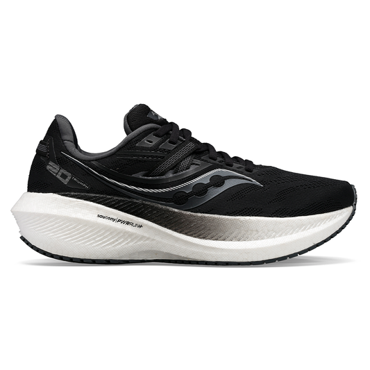Men's Saucony Triumph 20, Black/White, 11.5 2E Wide