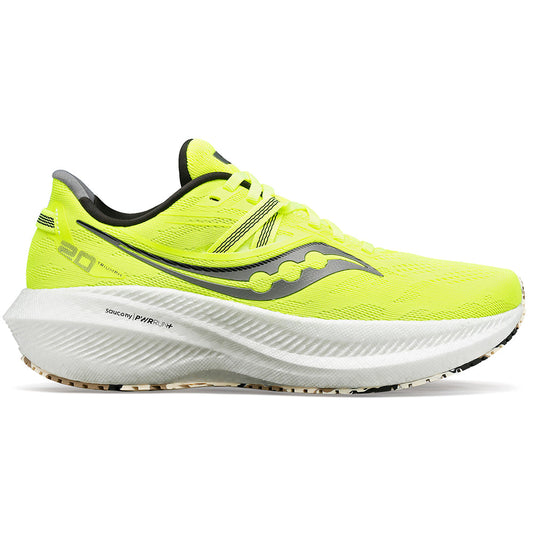 Men's Saucony Triumph 20, Citron/Black, 8.5 D Medium
