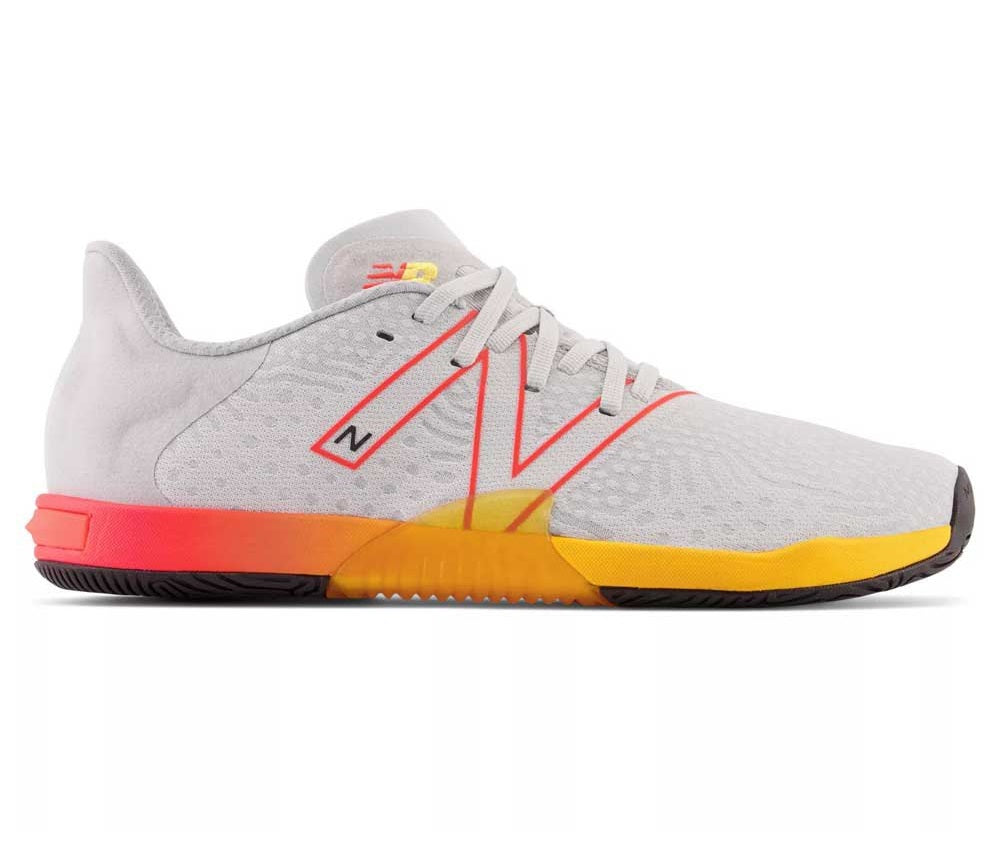 Men's New Balance Minimus TR, Light Aluminum/Electric Red, 10 2E Wide