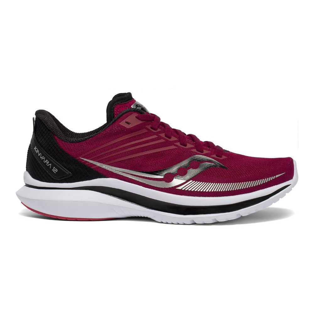 Women's Saucony Kinvara 12, Cherry/Black, 8 D Wide