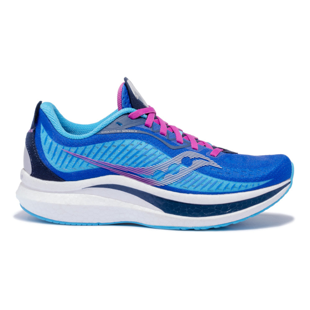 Women's Saucony Endorphin Speed 2, Royal/Blaze, 8.5 B Medium