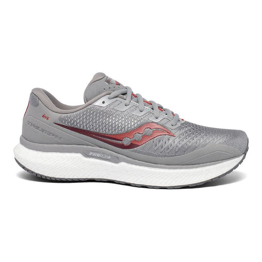 Men's Saucony Triumph 18, Alloy/Red, 8.5 D Medium