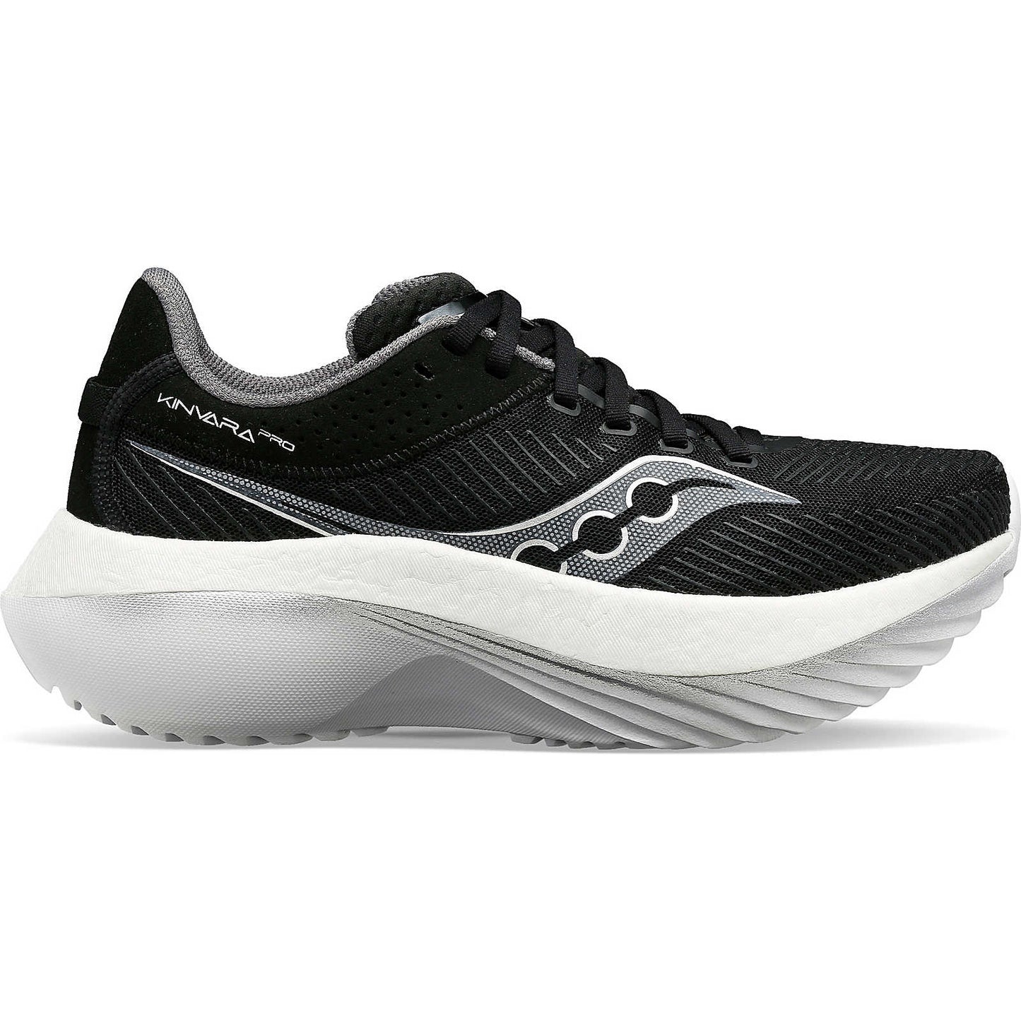Men's Saucony Kinvara Pro, Black/White, 11 D Medium