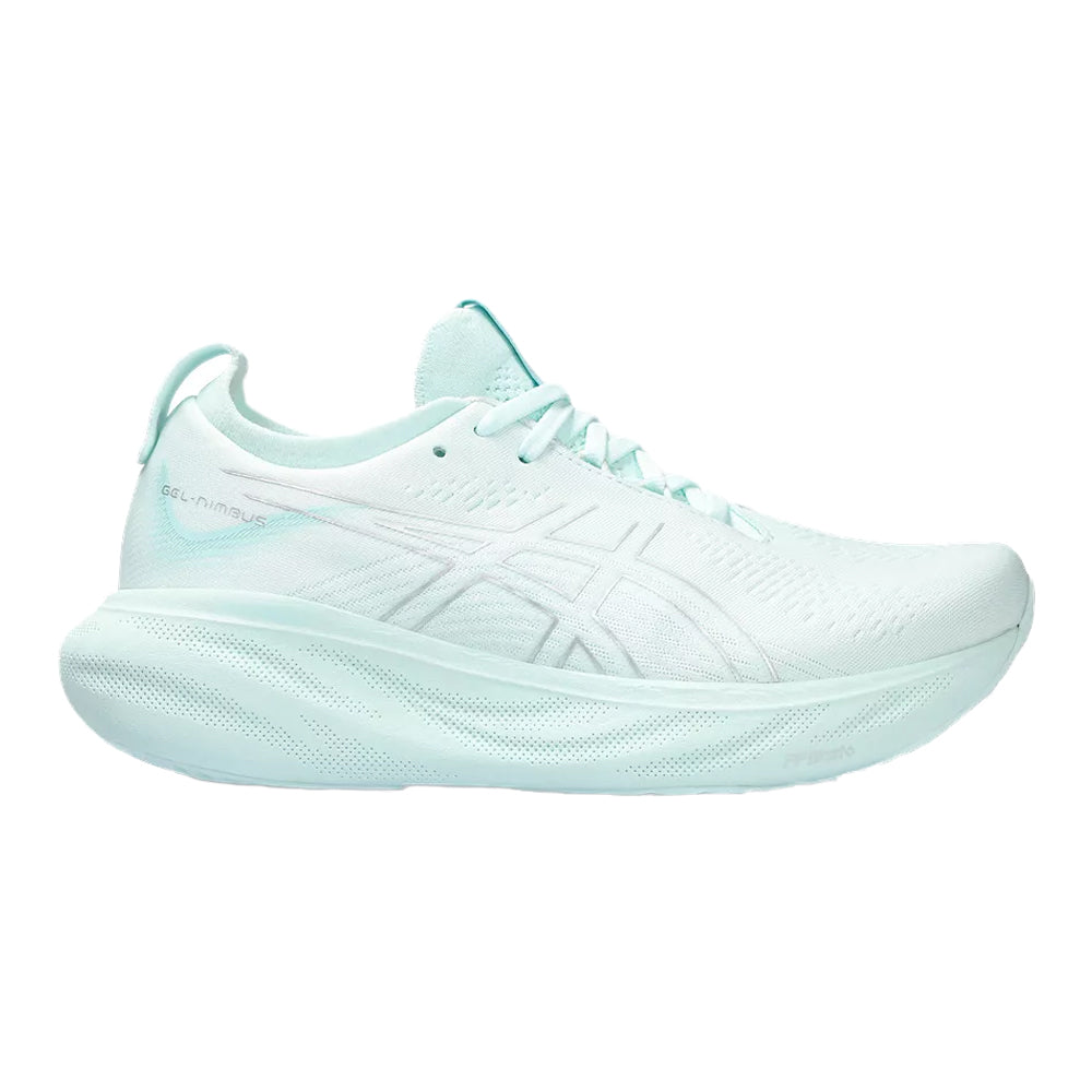 Women's Asics Gel-Nimbus 25, Soothing Sea/Pure Silver, 8 B Medium