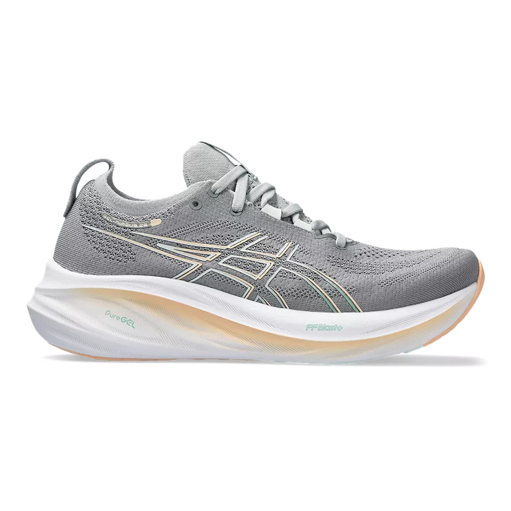 Women's Asics GEL-Nimbus 26, Sheet Rock/Pale Mint, 8 B Medium