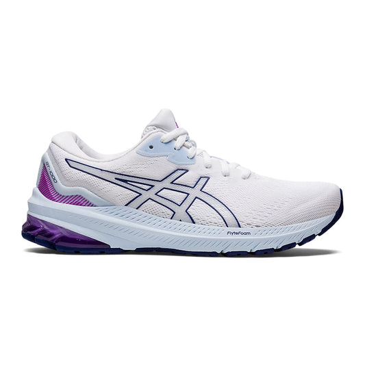 Women's Asics GT-1000 11, White/Dive Blue, 8.5 B Medium