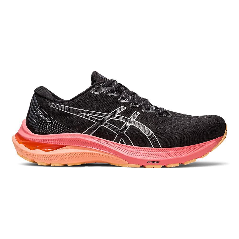 Women's Asics GT-2000 11, Black/Pure Silver, 8.5 B Medium