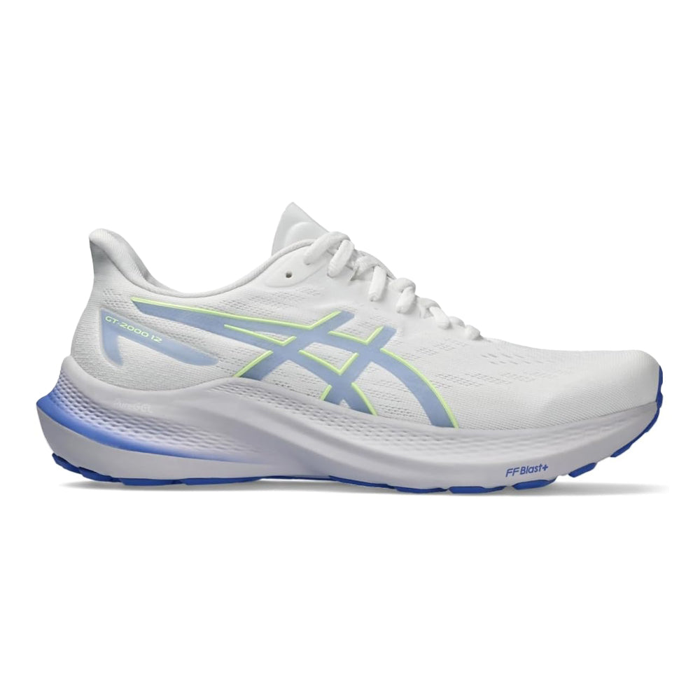 Women's Asics GT-2000 12, White/Sapphire, 10 B Medium