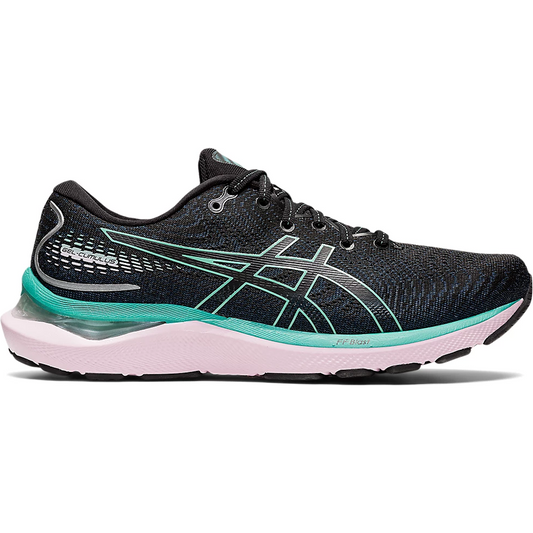 Women's Asics GEL-Cumulus 24, Black/Sage, 7.5 B Medium