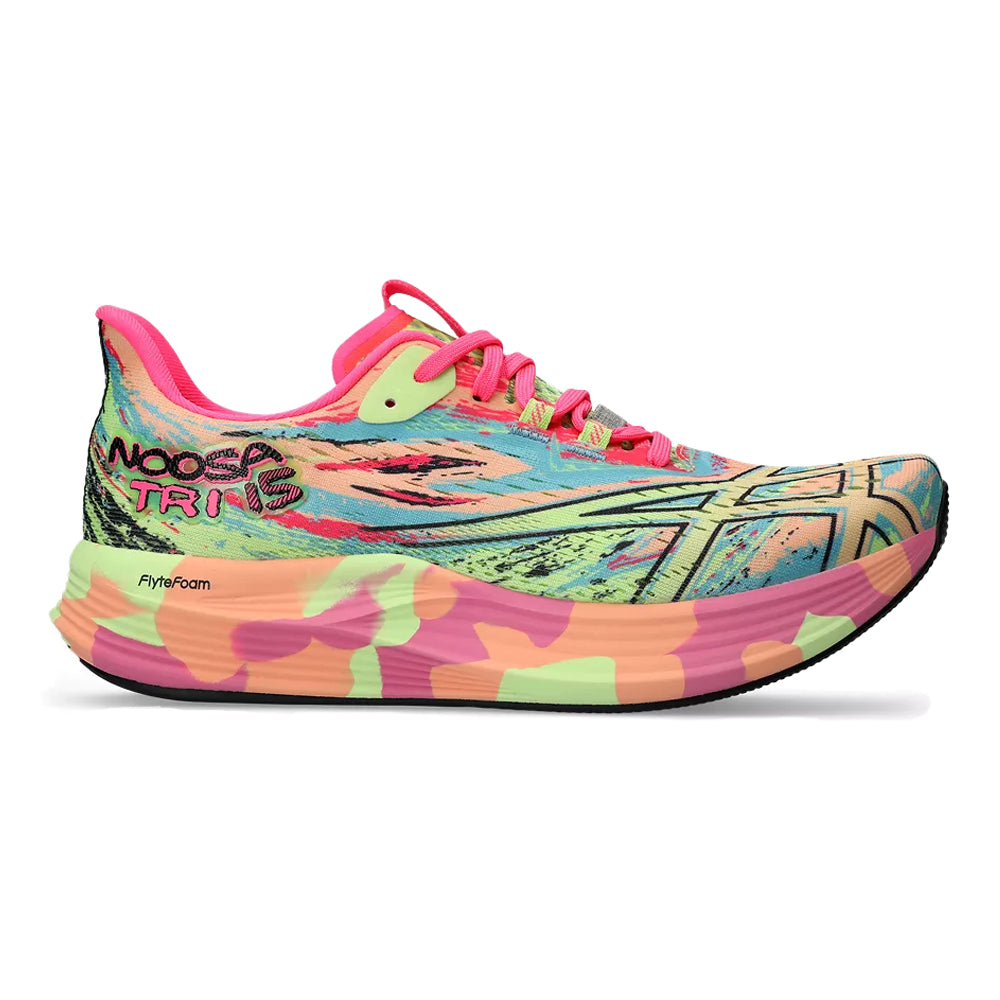 Women's Asics Noosa TRI 15, Summer Dune/Lime Green, 10 B Medium