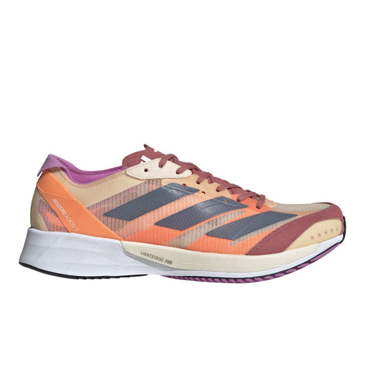 Women's Adidas Adizero Adios 7, Bliss Orange/Wonder Steel/Beam Orange, 7.5 B Medium
