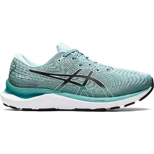 Women's Asics Gel-Cumulus 24, Oasis Green/Black, 5.5 B Medium