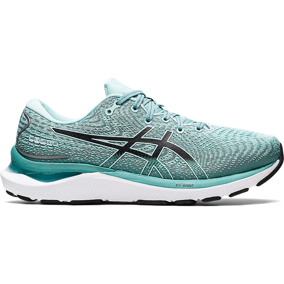 Women's Asics Gel-Cumulus 24, Oasis Green/Black, 7 B Medium