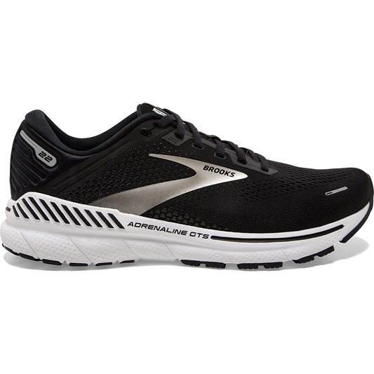 Women's Brooks Adrenaline GTS 22, Black/Silver/Anthracite, 10 B Medium