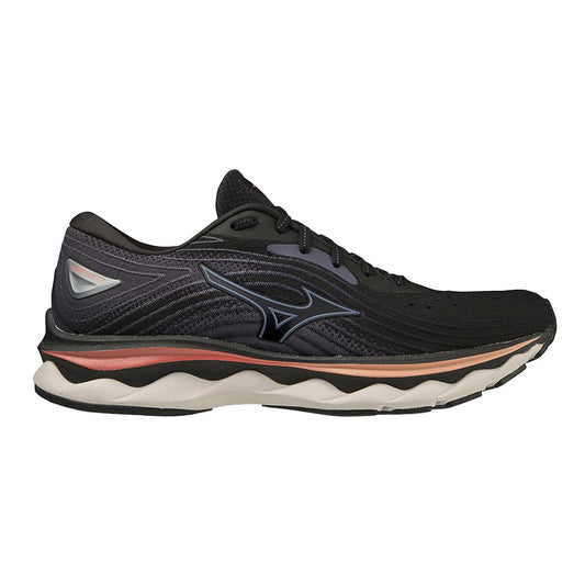 Men's Mizuno Wave Sky 6, Black/Quicksilver, 10.5 D Medium