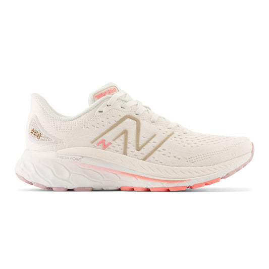 Women's New Balance Fresh Foam X 860v13, White/Beige, 9 B Medium