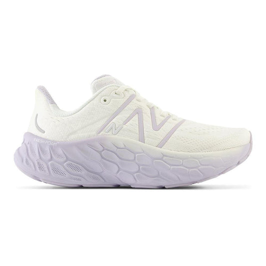 Women's New Balance Fresh Foam X More v4, Sea Salt/Grey Violet, 10 B Medium