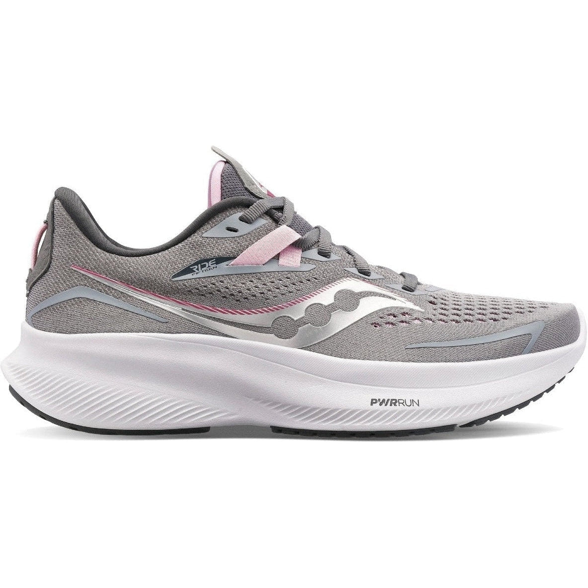 Women's Saucony Ride 15, Alloy Quartz, 9 D Wide